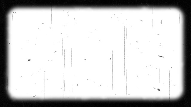 old tv frame noise, grain and scratch on transparent background, png retro vintage isolated overlay social media design element