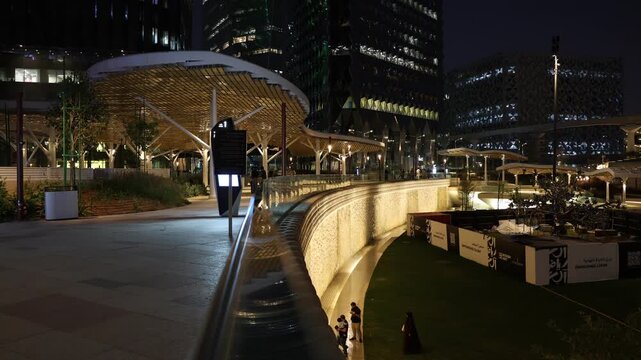 Riyadh, Saudi Arabia - Feb 13 2026, King Abdullah Financial District  , KAFD business towers 4K video