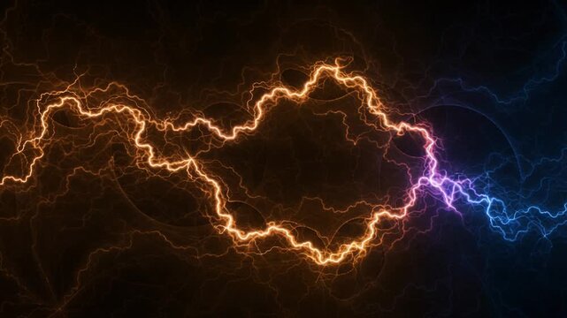 Dizzling lightning in the night