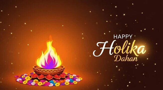 Happy Holi and Holika Dahan Background for Festival of Colors celebration vector elements for card, greeting, poster design.