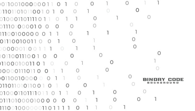 abstract binary code cyberspace white background design