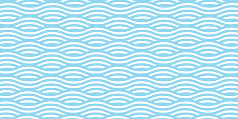 Obraz premium Seamless geometric pattern with light blue waves.eps10