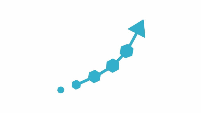 Blue Arrow Graph Growing Upwards Trend.