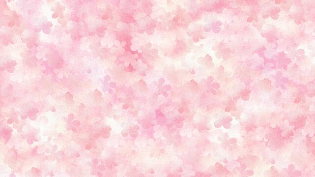 満開の桜パターン。華やかな春の水彩ループアニメーション。
