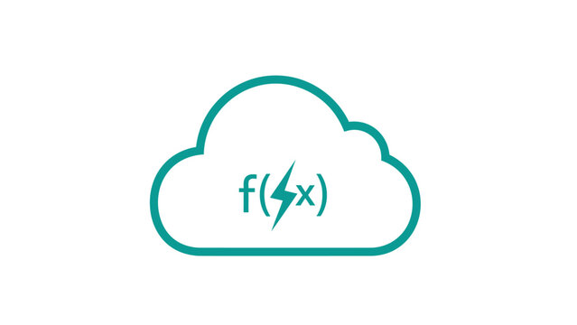 Serverless FaaS Icon - Function as a Service Symbol in Cloud. Cloud Computing, Event-Driven Architecture, IT Infrastructure, Function Execution.