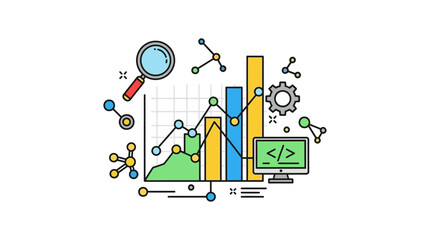 Obraz premium A serene high-angle shot captures a minimalist modern office space featuring ergonomic furniture and lush green plants bathed in soft natural morning light