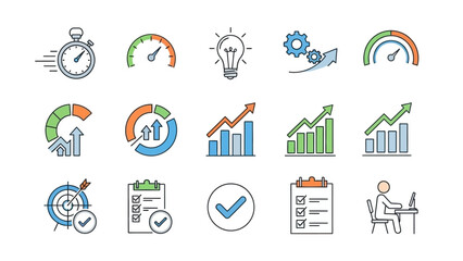 Obraz premium A serene high-angle shot captures a minimalist modern office space featuring ergonomic furniture and lush green plants bathed in soft natural morning light