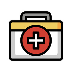 Obraz premium First Aid Kit Line Icon for Emergency Medical Care