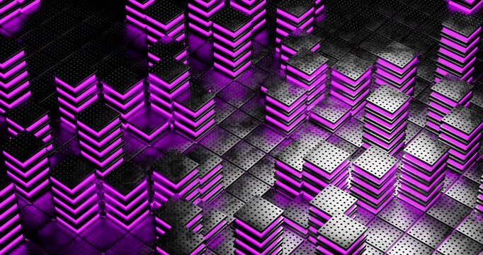 Abstract pattern of geometric forms. 3d render. 