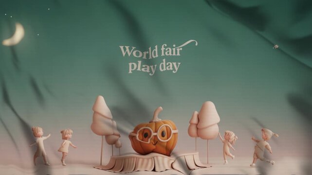 Featuring World Fair Play Day in a waving flag style, Great for opening videos, campaign videos, greetings