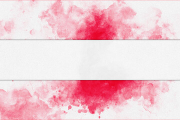 Artistic Watercolor and Textured Design Evoking the Austrian National Flag with Horizontal Red and White Stripes for Abstract Backgrounds