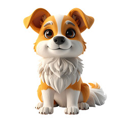 Small dog sitting on top of black surface next to black background.