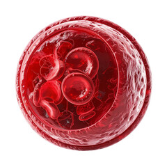 Red blood cells in blood vessel on black background illustration medical concept.