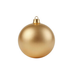 Golden Christmas Ball Decoration Isolated on White