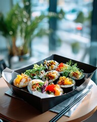 Modern Korean Street Food Gimbap (kimbap) Takeaway