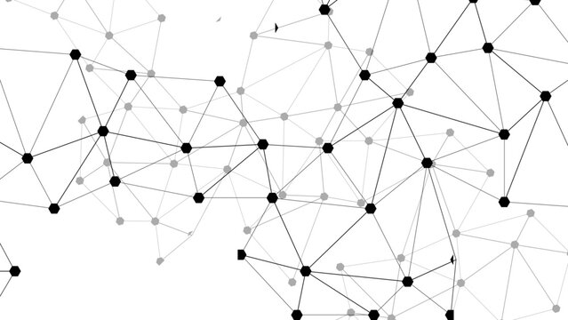 Vector Interconnected Nodes forming digital network background, emphasizing connectivity and digital evolution. Represents information technology and data, ideal for tech or science concepts. 