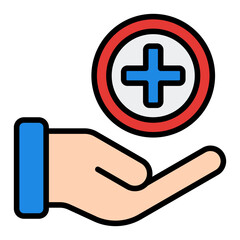 Obraz premium Medical Filled Line Icon Vector, HIV AIDS Awareness and Medical Healthcare Symbol for Hospital and Campaign Design
