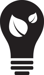 light bulb leaf nature logo icon illustrator design 