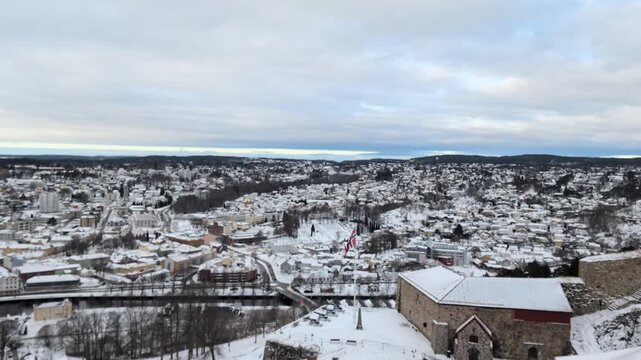 Videos from Fredriksten Festning Fortress in Halden Norway with snow in winter times. shot in 60fps this clip 23,976 fps slowmotion so you can decide how you want it.