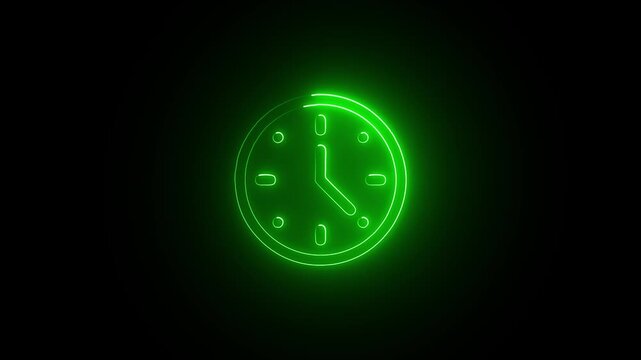 icon clock  Stopwatch timer icon animation with ticking clock motion.  stopwatch time indicator for countdown and timing control. Clean  and clock animation for media and interface use