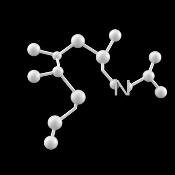 Beta alanine molecular structure in rendering, beta alanine, b-alanine, amino acid