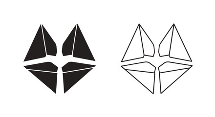 Minimalist geometric design with abstract shapes and symmetrical patterns Vector