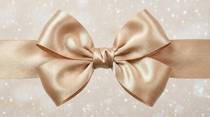 white bow on a satin background