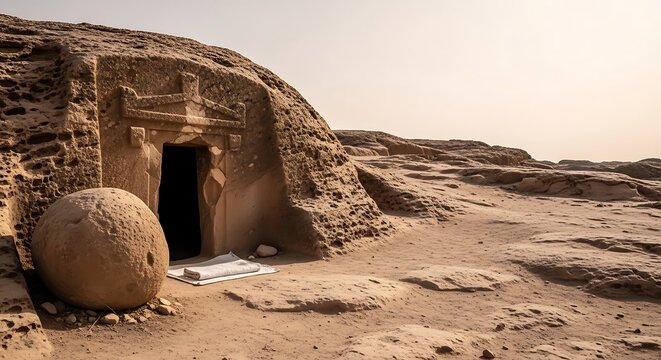 Ancient Rock Tomb in Saudi Arabia AlUla, Hegra, Historical Site, Archaeological Wonder