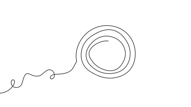 Line arrow continuous art up one drawing target icon direction down. Arrow line continuous finance illustration business growth outline single work circle vector goal process sign doodle around grow.