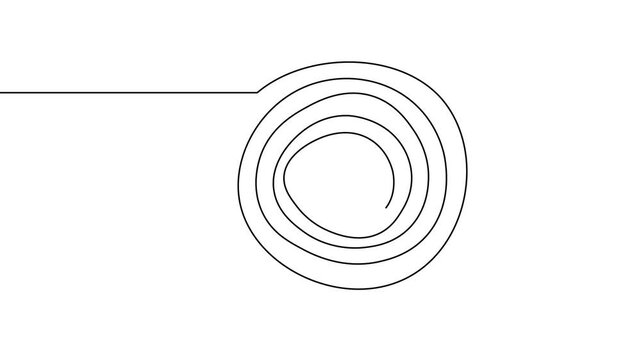 Line arrow continuous art up one drawing target icon direction down. Arrow line continuous finance illustration business growth outline single work circle vector goal process sign doodle around grow.