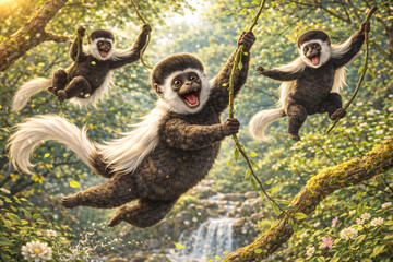 動物-アビシニアコロブス