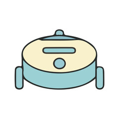 Fototapeta premium Retro Robot Vacuum Cleaner Icon