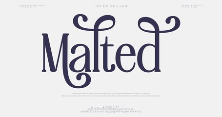 Introducing the elegant Malted typography font design on a clean background © Font