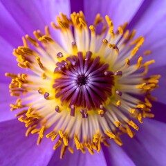 Obraz premium Vibrant Purple Flower Detailed Macro Close-Up
