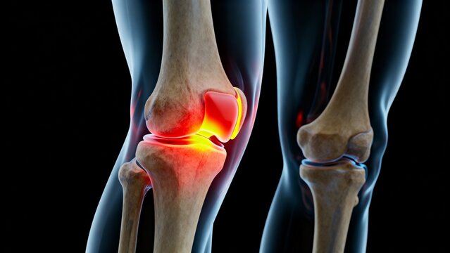 Human knee joint anatomy