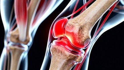 Human knee joint anatomy