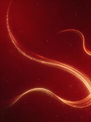 Abstract red and gold light trails