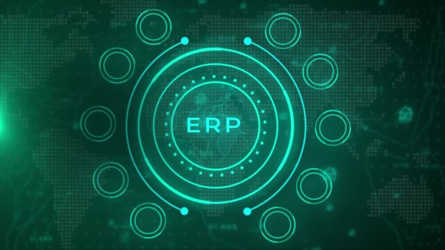 Business Intelligence EPR Analytics Dashboard with AI Technology, Financial Management, Digital Transformation, KPI Metrics, Corporate Strategy and Global Business Network Visualization