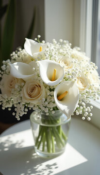 bouquet of white flovers