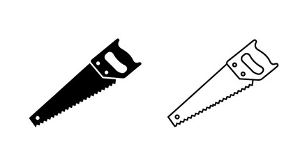 Fototapeta premium Two different types of saw blades isolated on white background Vector
