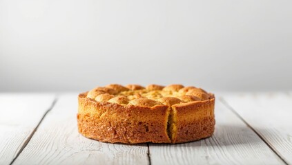 Freshly baked savory "pinch" cake from Naples, Italy, known as golden Danube