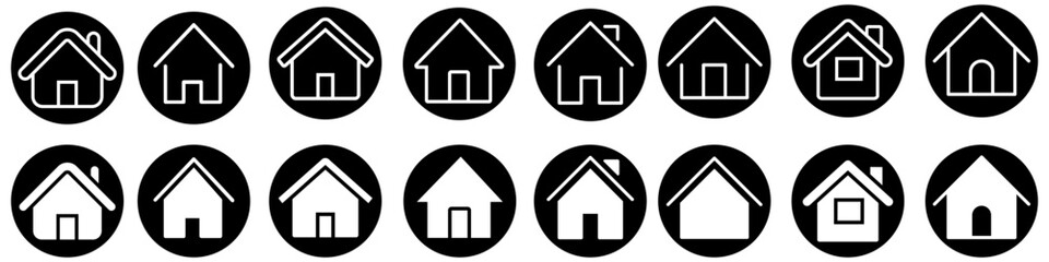 Home icon vector set. Home page  Illustration sign collection. Homepage symbol. Main page logo.