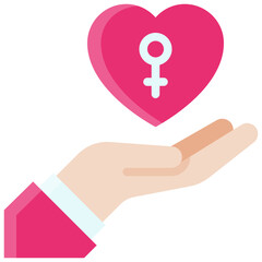 Heart with Female Symbol