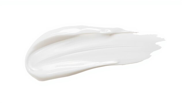 Isolated white beauty balm serum swatch on a white background