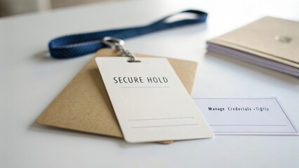 Secure Hold Tag, Credential Management, Identification Card, Office Supplies, Workspace Organization, Lanyard for Credentials