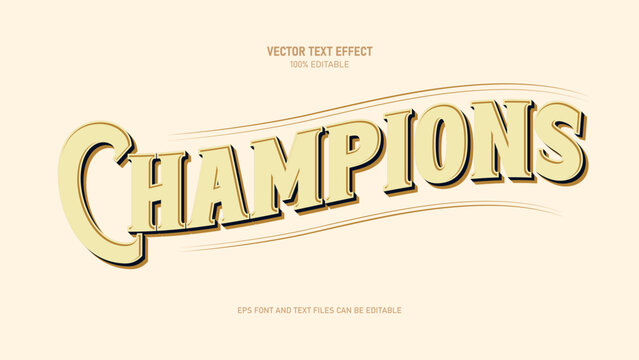 Champions text effect, victorian style text effect