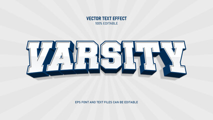 varsity text effect, sport varsity style text effect © ricks