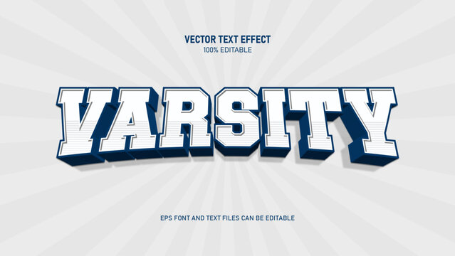 varsity text effect, sport varsity style text effect