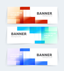 Geometric banner design with vector presentation template.