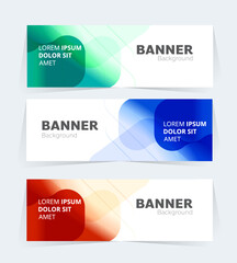 Geometric banner design with vector presentation template.